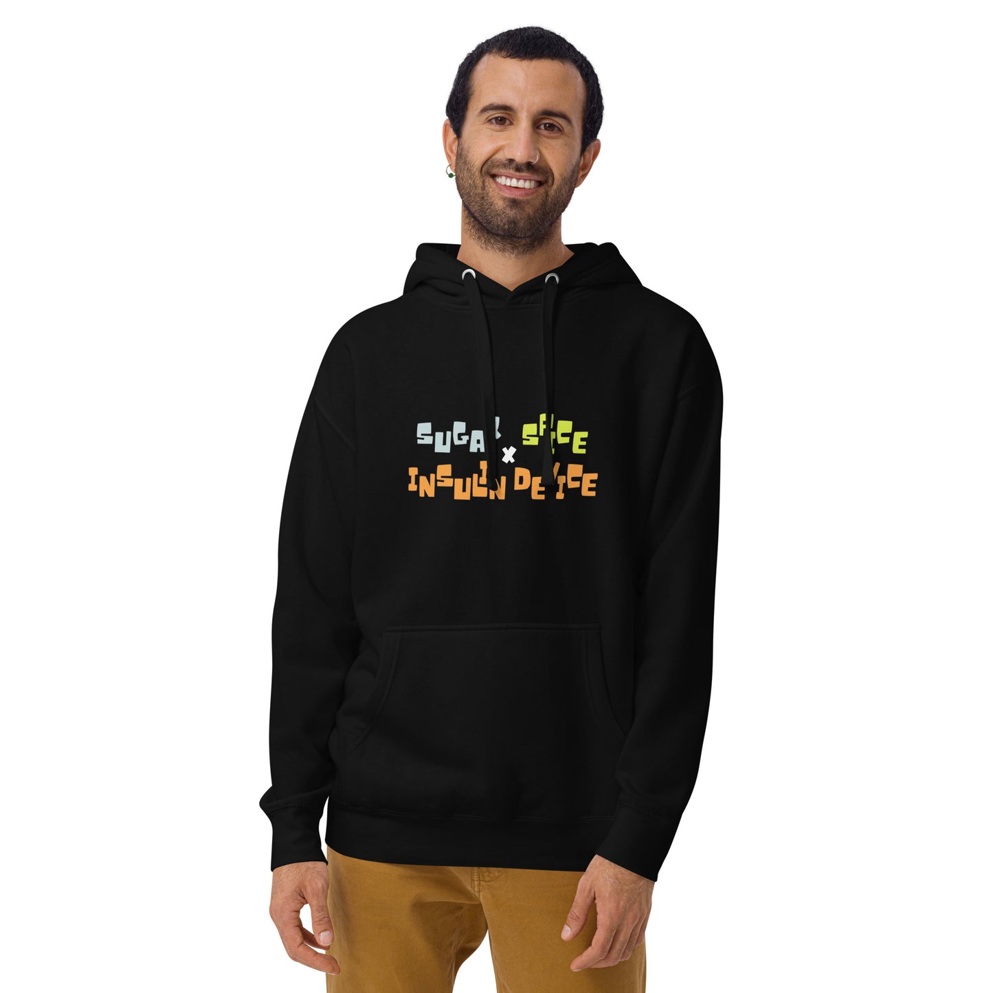 'SUGAR, SPICE, INSULIN DEVICE' Premium Hoodie