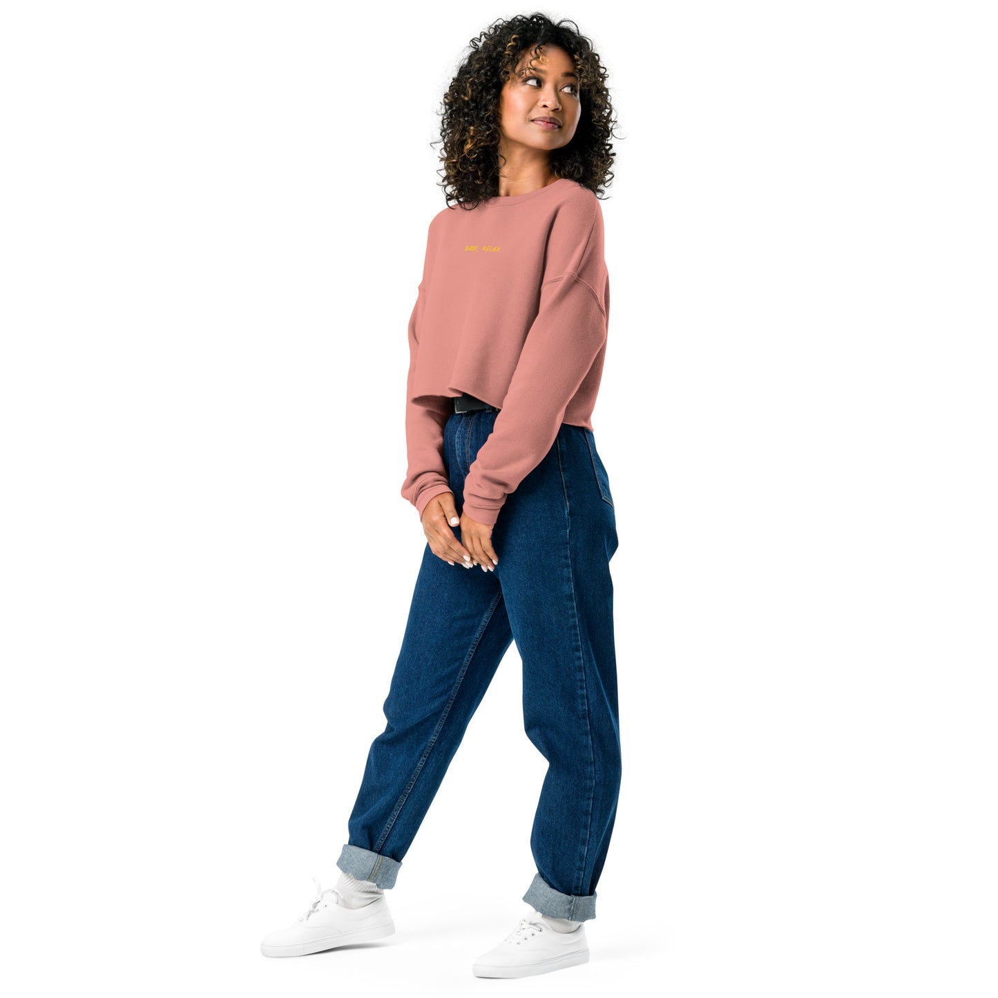 'Babe, Relax' Crop Sweatshirt