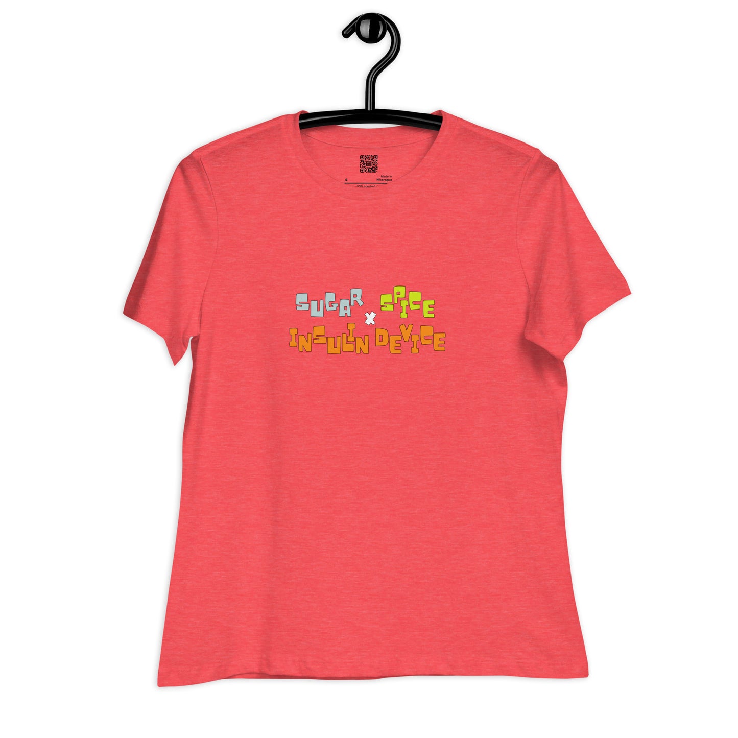 'SUGAR, SPICE, INSULIN DEVICE' Women's Relaxed Tee