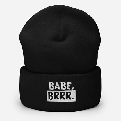 'BABE, BRRR.' Embroidered Beanie