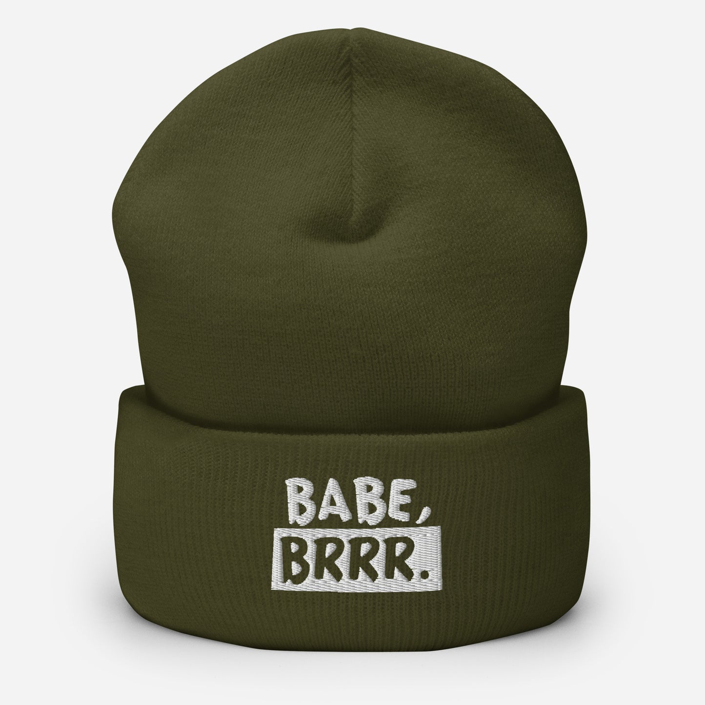 'BABE, BRRR.' Embroidered Beanie