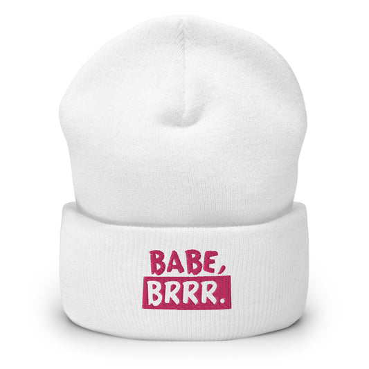 'BABE, BRRR.' Embroidered Beanie