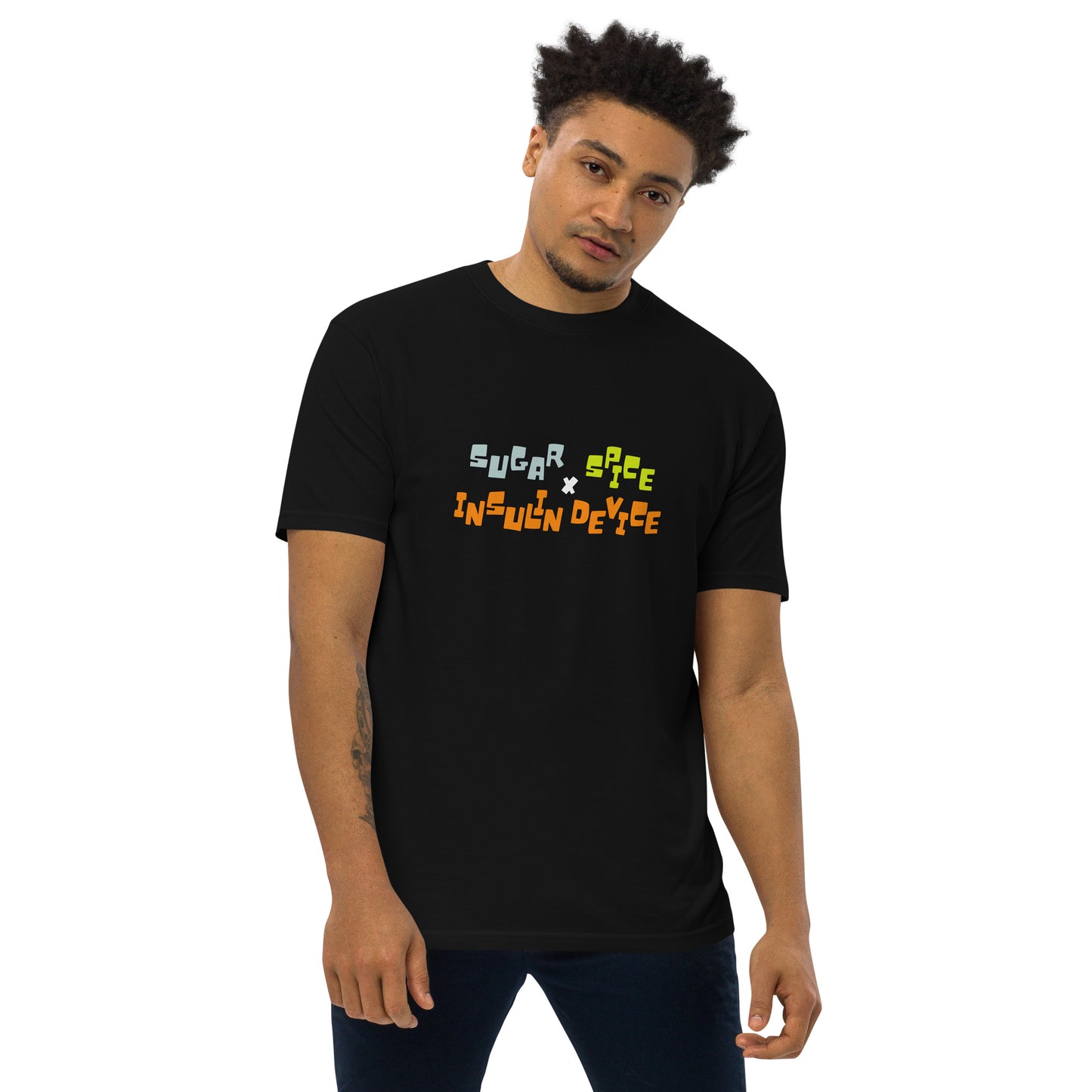 'SUGAR, SPICE, INSULIN DEVICE' Men's Premium Tee