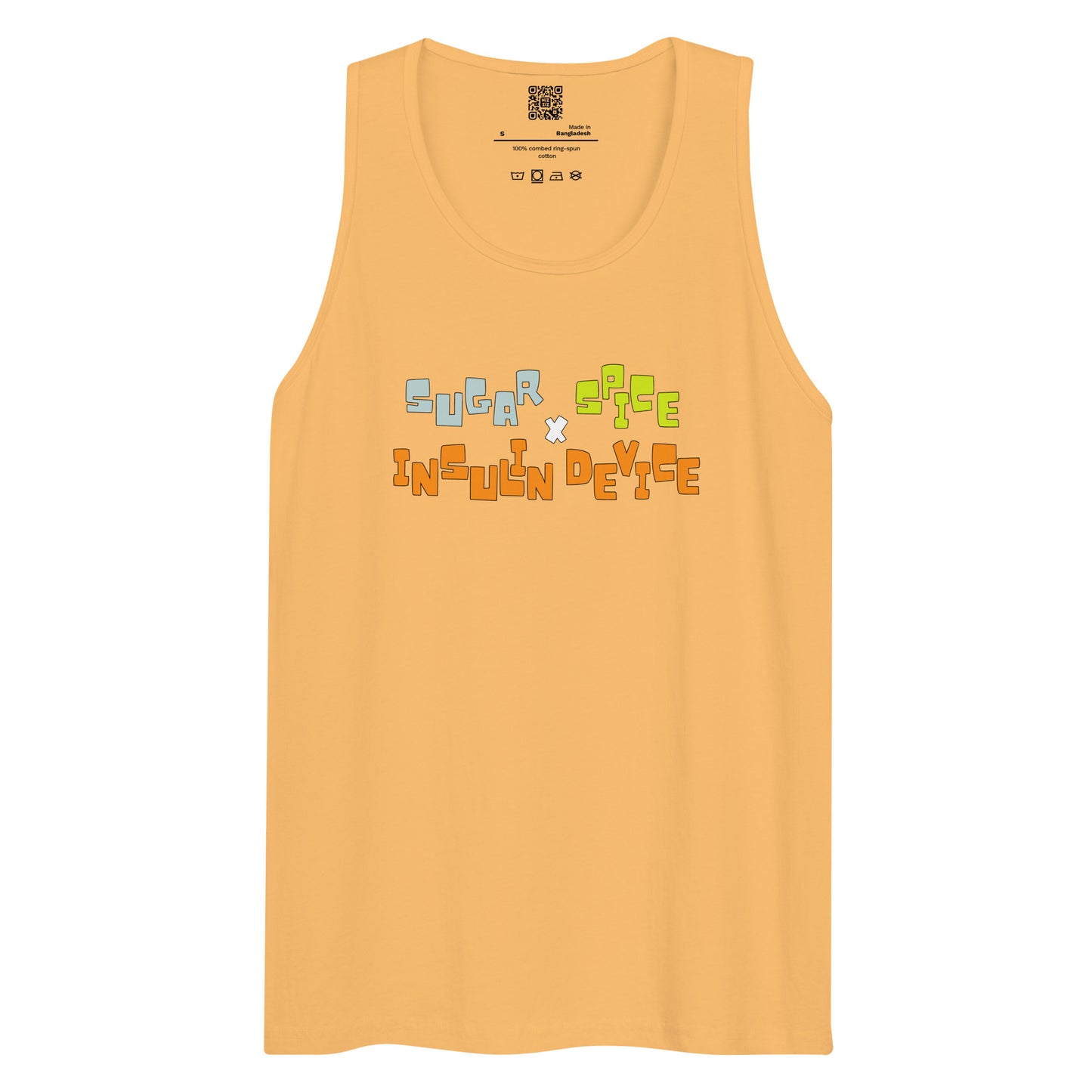 'SUGAR, SPICE, INSULIN DEVICE' Men’s premium tank