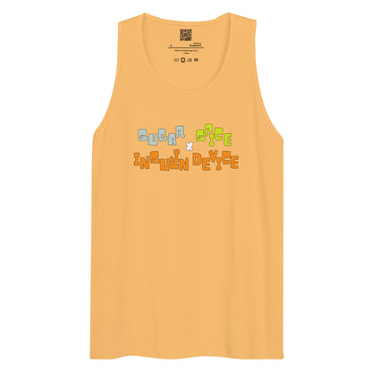 'SUGAR, SPICE, INSULIN DEVICE' Men’s premium tank