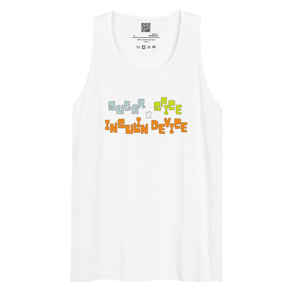 'SUGAR, SPICE, INSULIN DEVICE' Men’s premium tank