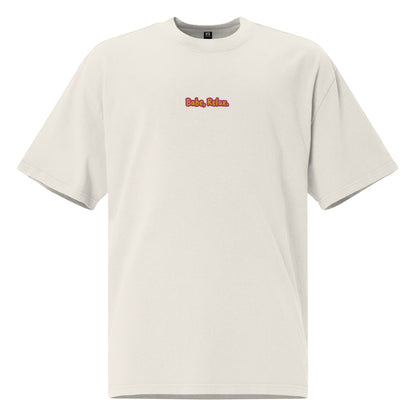 'Babe, Relax.' Embroidered Oversized t-shirt