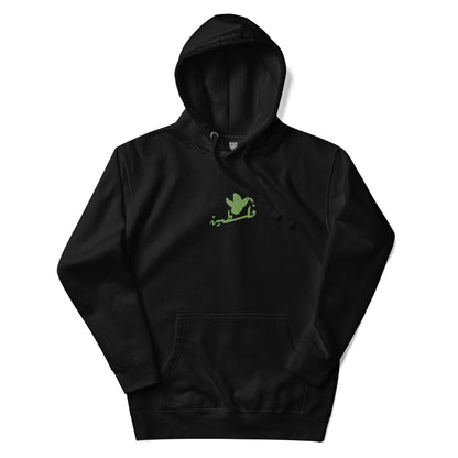 Palestine Green Dove Embroidered Hoodie