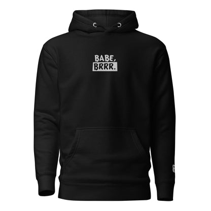 'BABE, BRRR.' embroidered Premium Hoodie