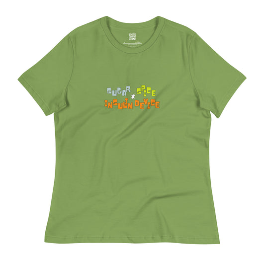 'SUGAR, SPICE, INSULIN DEVICE' Women's Relaxed Tee